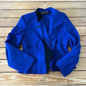 Louis Feraud Wool Jacket Size 6 Womens Blue